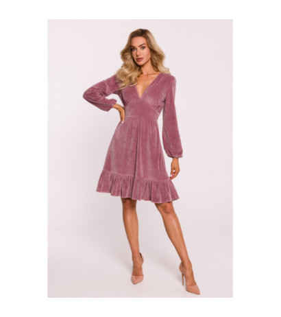 M826 Velour dress with yoke...