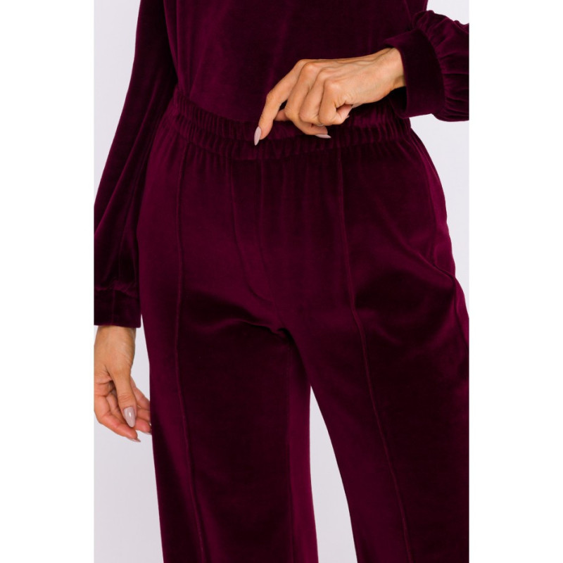 M830 Velour pants - maroon