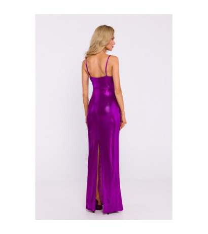 M834 Maxi dress with crease under bust - purple