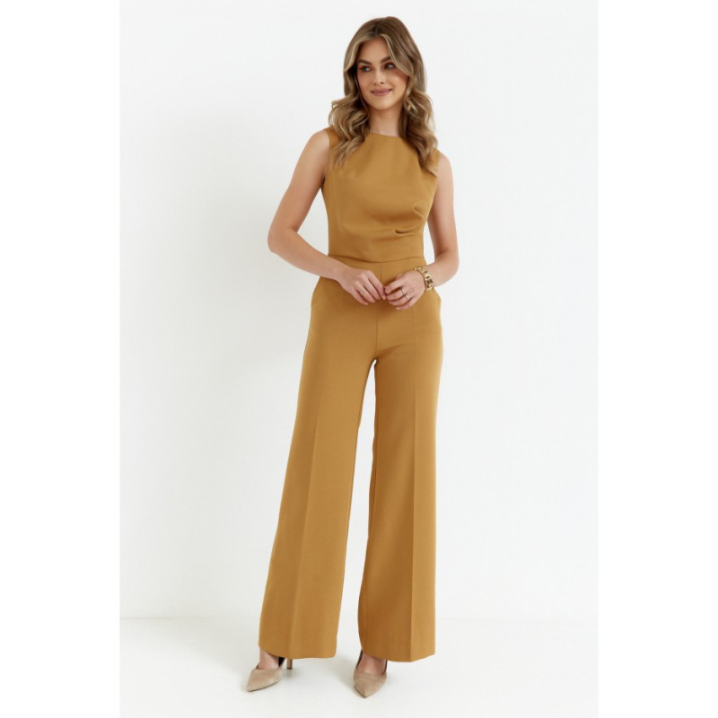 S115 Wide-legged jumpsuit - cinnamon