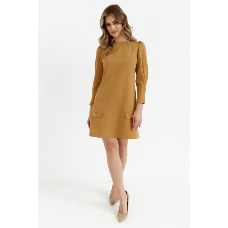 K148 Trapeze dress - cinnamon