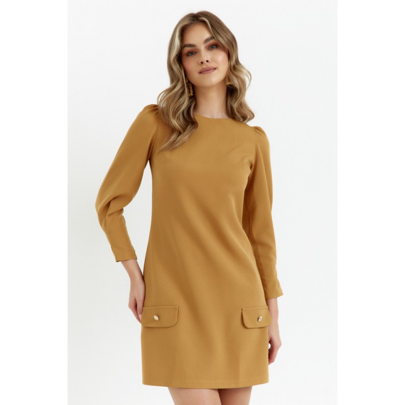 K148 Trapeze dress - cinnamon