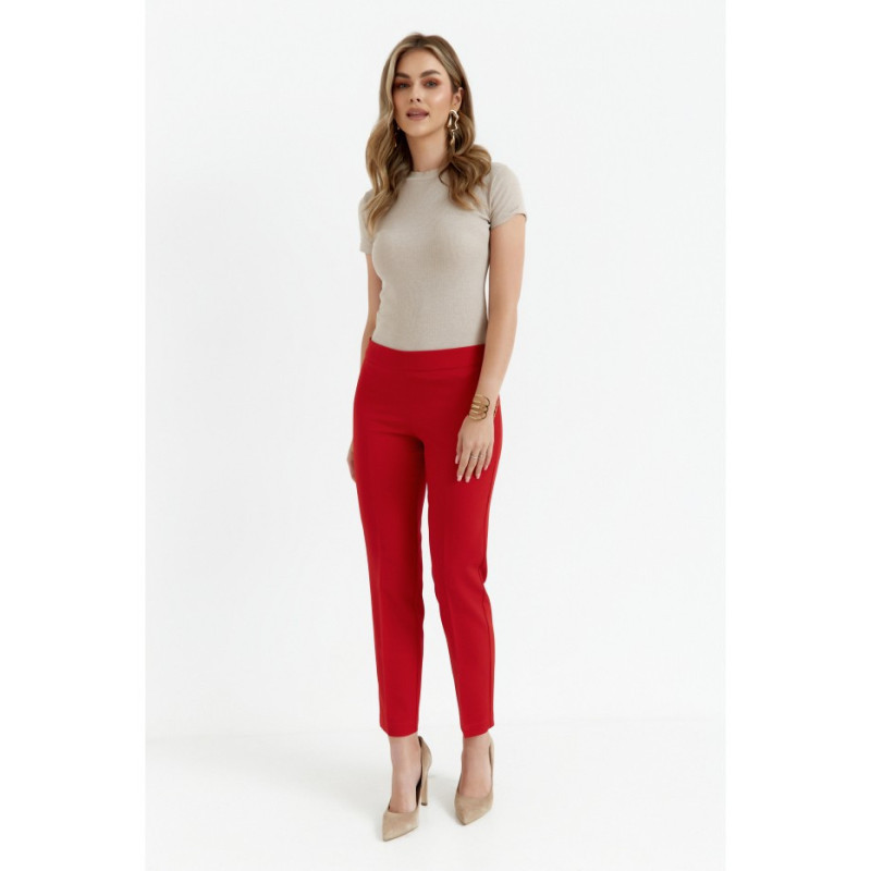 K055 Smooth cigarette pants - red