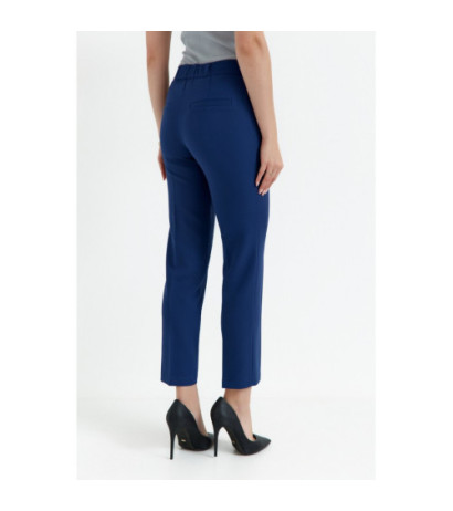 K055 Smooth cigarette pants - navy blue