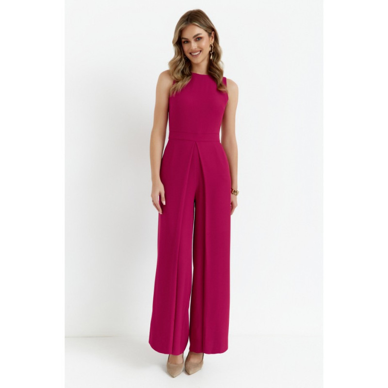 K184 Wide-legged jumpsuit - plum