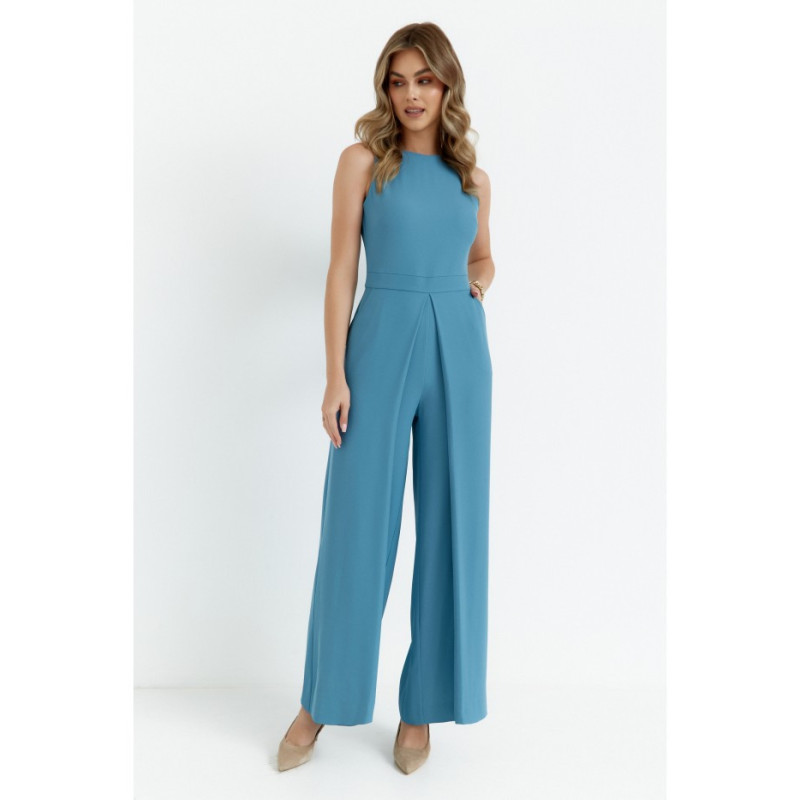 K184 Wide-legged jumpsuit - cold blue