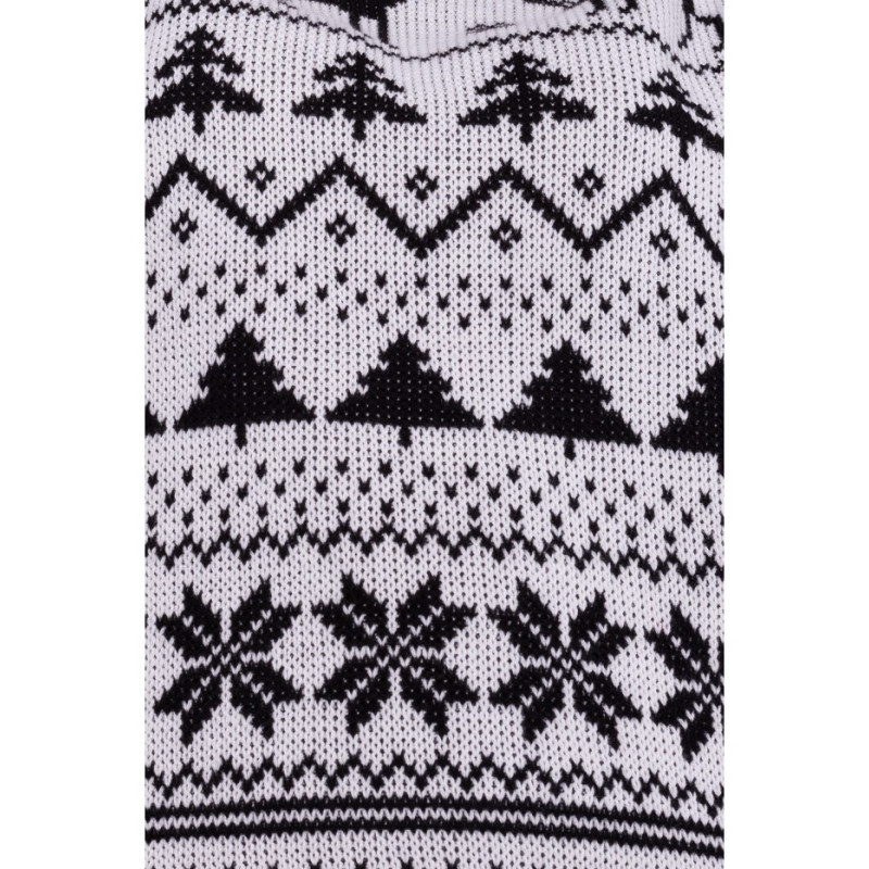 MXS09 Christmas straight cut sweater - white