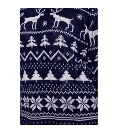 MXS09 Christmas straight cut sweater - navy blue