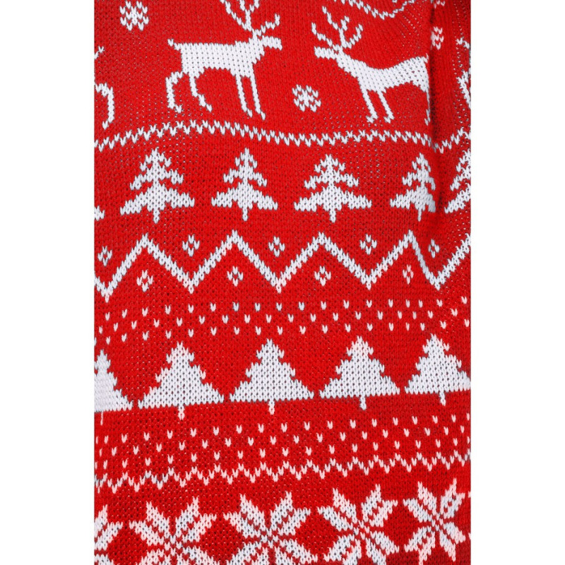 MXS09 Christmas straight cut sweater - red