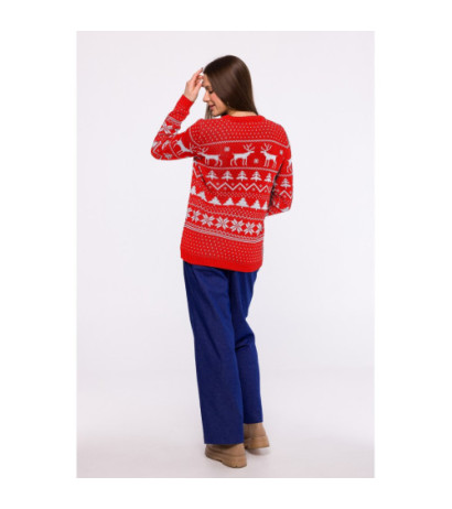 MXS09 Christmas straight cut sweater - red