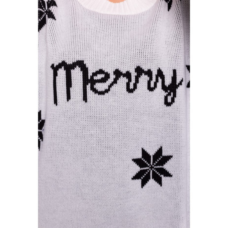 MXS10 Christmas oversize sweater - white