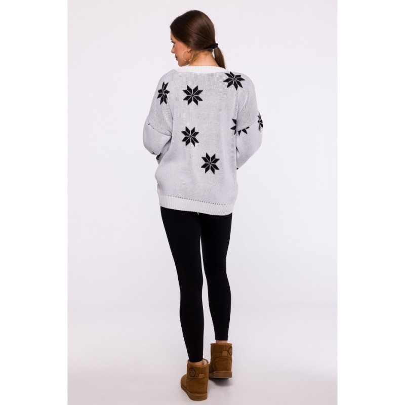 MXS10 Christmas oversize sweater - white