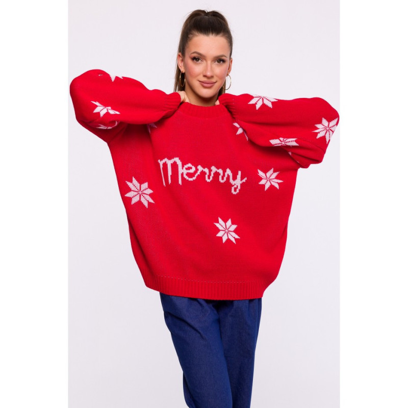 MXS10 Christmas oversize sweater - red