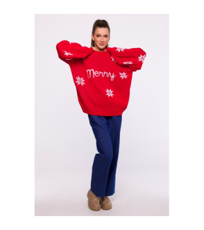 MXS10 Christmas oversize sweater - red