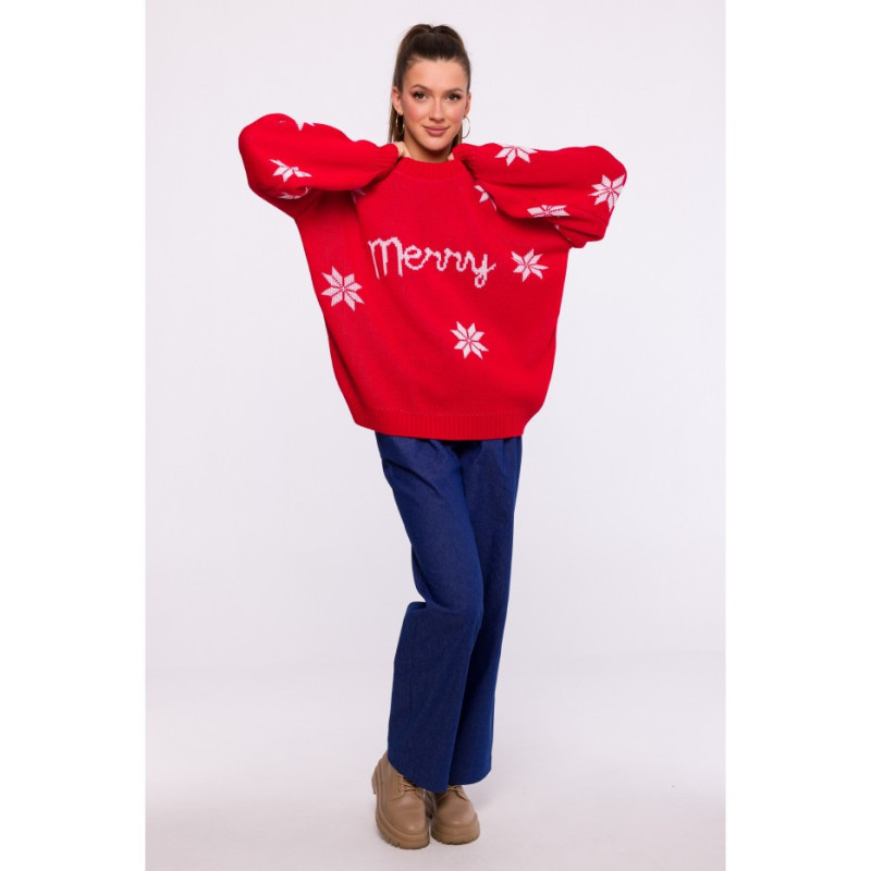 MXS10 Christmas oversize sweater - red