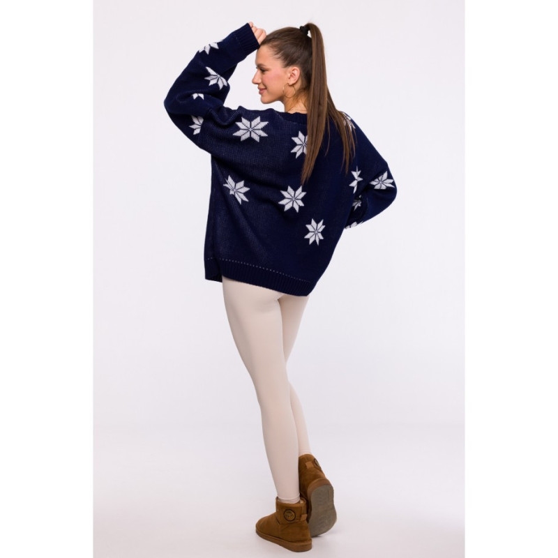 MXS10 Christmas oversize sweater - navy blue