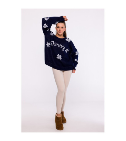 MXS10 Christmas oversize sweater - navy blue