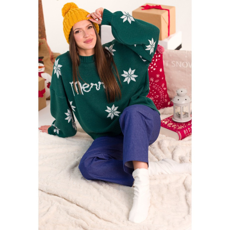 MXS10 Christmas oversize sweater - green