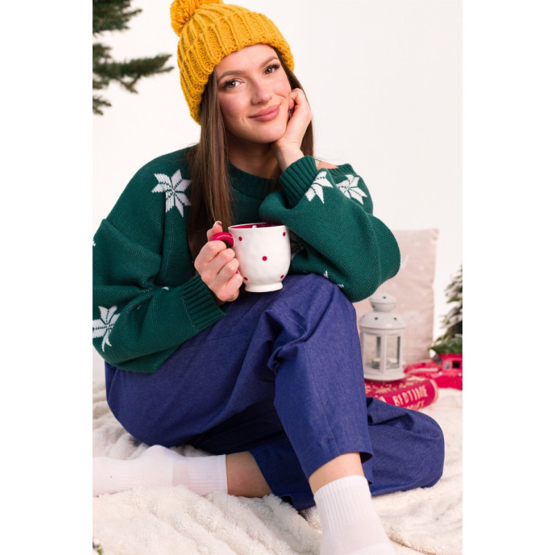 MXS10 Christmas oversize sweater - green