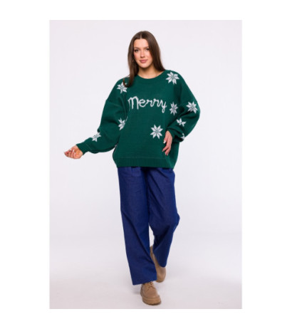 MXS10 Christmas oversize sweater - green