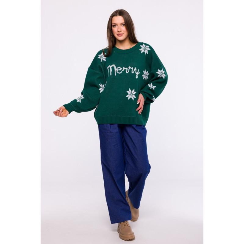 MXS10 Christmas oversize sweater - green