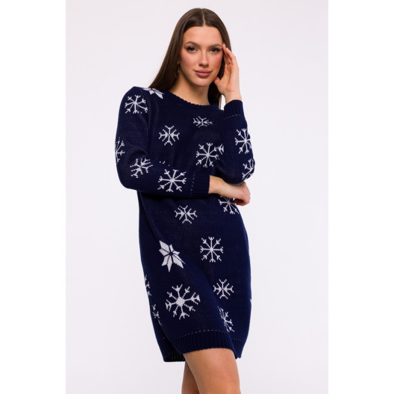 MXS11 Christmas sweater dress - navy blue