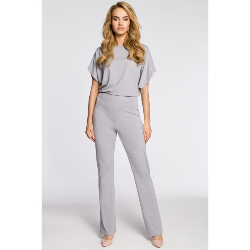 M319 Elegant jumpsuit with bat sleeves - gray