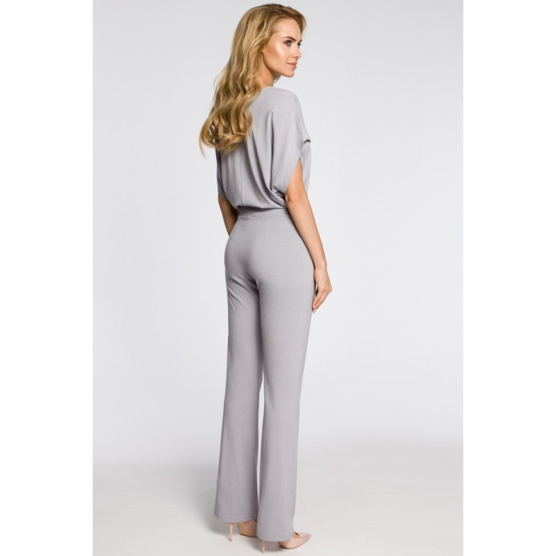 M319 Elegant jumpsuit with bat sleeves - gray