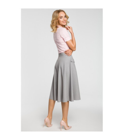 M321 Flared midi skirt with pockets - gray