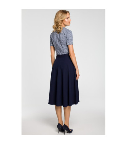 M321 Flared midi skirt with pockets - navy blue