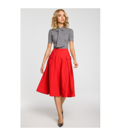 M321 Flared midi skirt with...