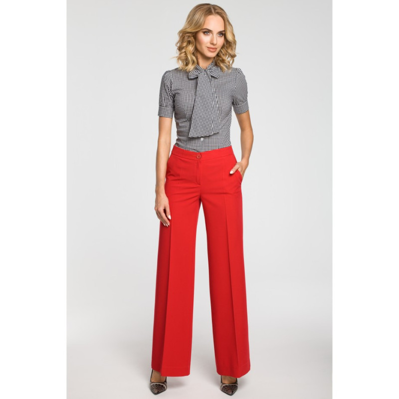 M323 Women's wide-leg pants - red