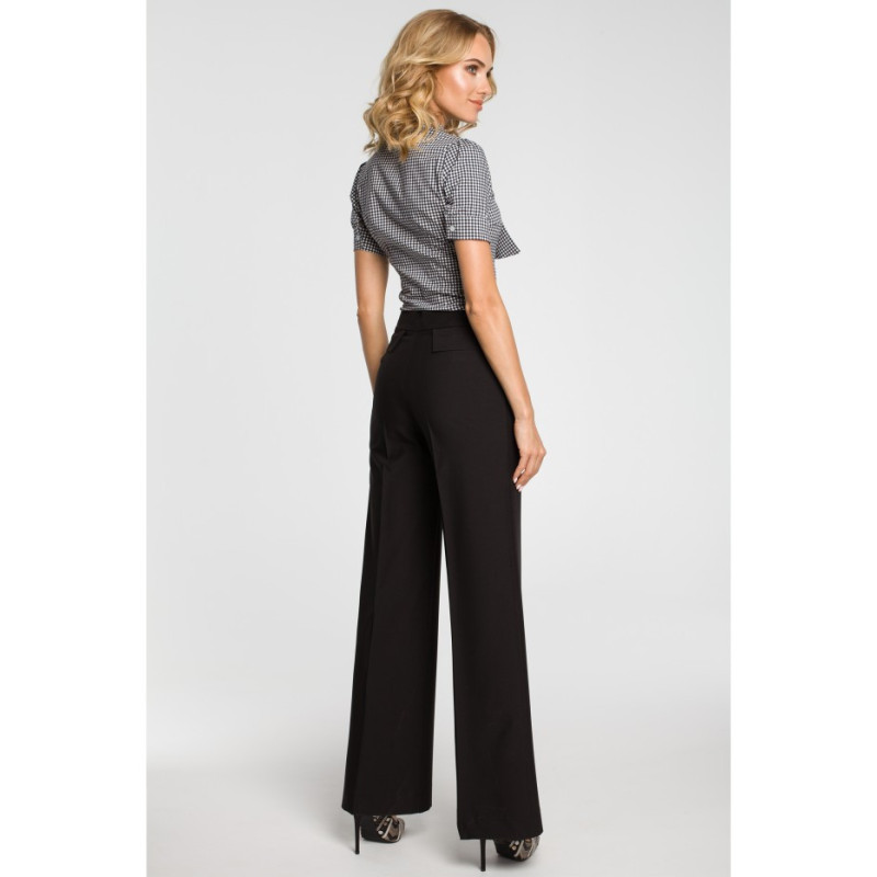 M323 Women's wide-leg pants - black