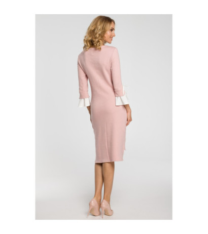 M327 Dress with layered sleeves - pink