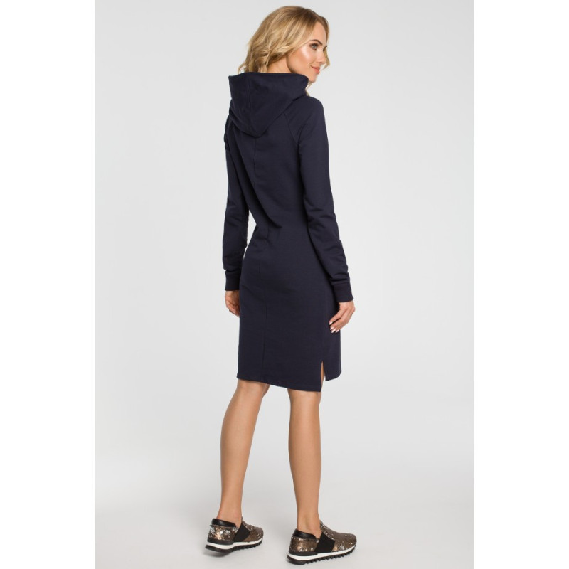 M329 Kangaroo sweat dress - navy blue