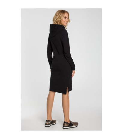 M329 Kangaroo sweat dress - black