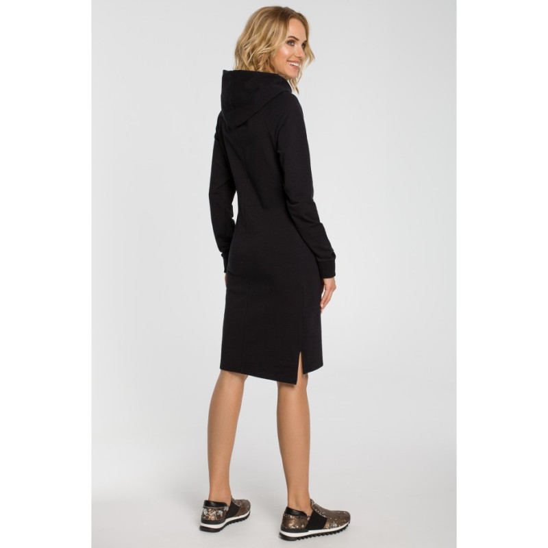 M329 Kangaroo sweat dress - black