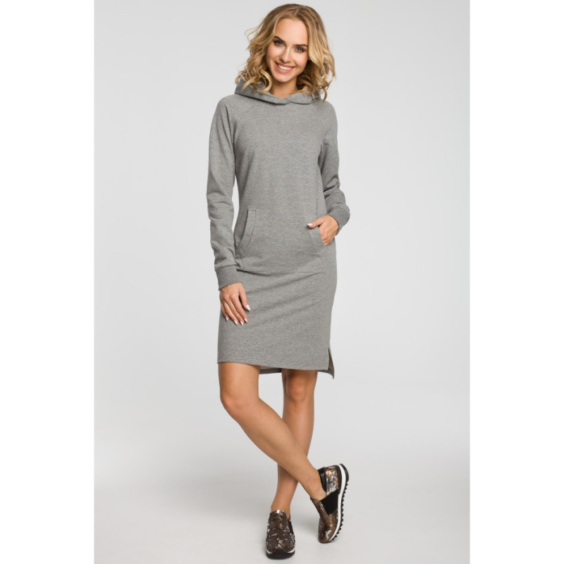 M329 Kangaroo sweat dress - gray