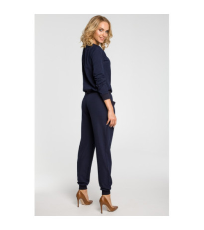 M332 Wrinkled pumpy pants - navy blue