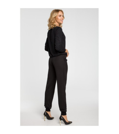 M332 Creased pumpy pants - black