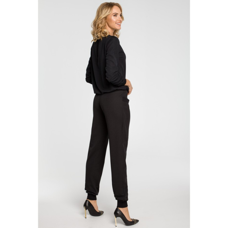 M332 Creased pumpy pants - black