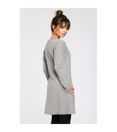 B042 Tunic with cut-out bottom - gray