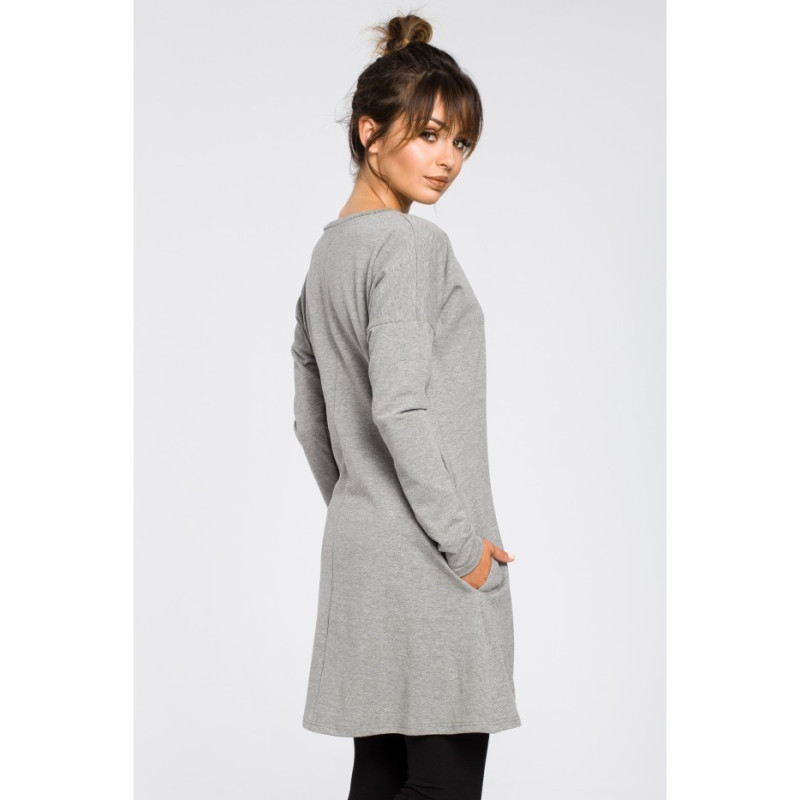 B042 Tunic with cut-out bottom - gray