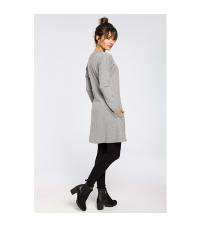 B042 Tunic with cut-out bottom - gray