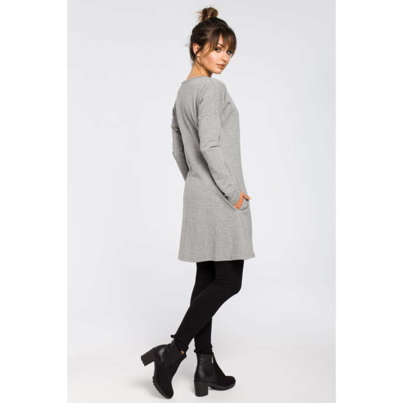 B042 Tunic with cut-out bottom - gray