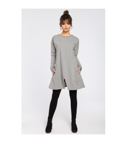 B042 Tunic with cut-out bottom - gray