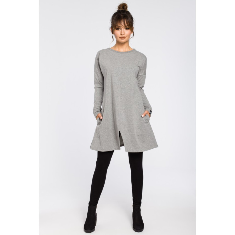 B042 Tunic with cut-out bottom - gray