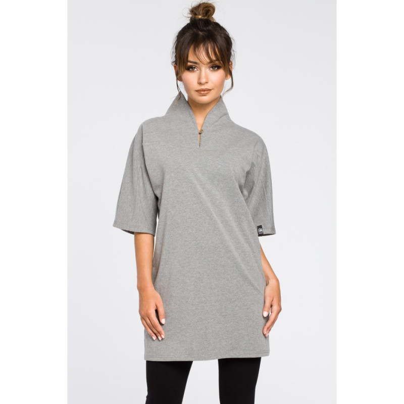 B043 Modern kimono tunic - gray