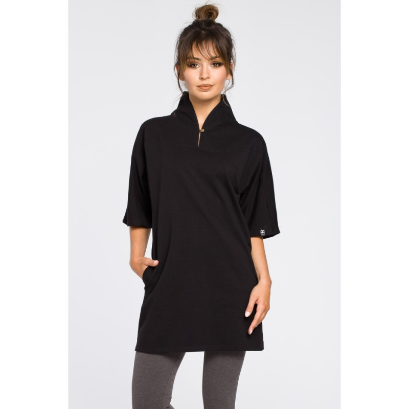 B043 Modern kimono tunic - black