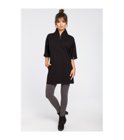 B043 Modern kimono tunic - black